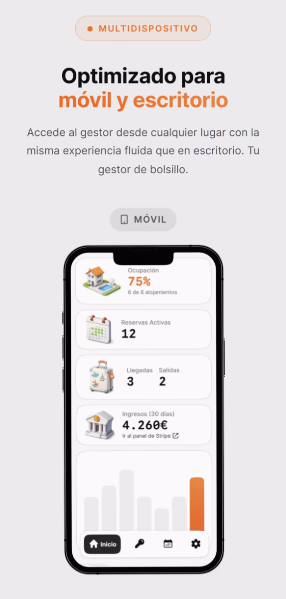 Captura de pantalla de la web en versión móvil